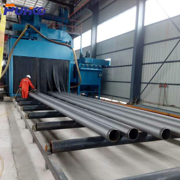 Aunoa Steel Tube Roller Conveyor Shot Blasting Machine